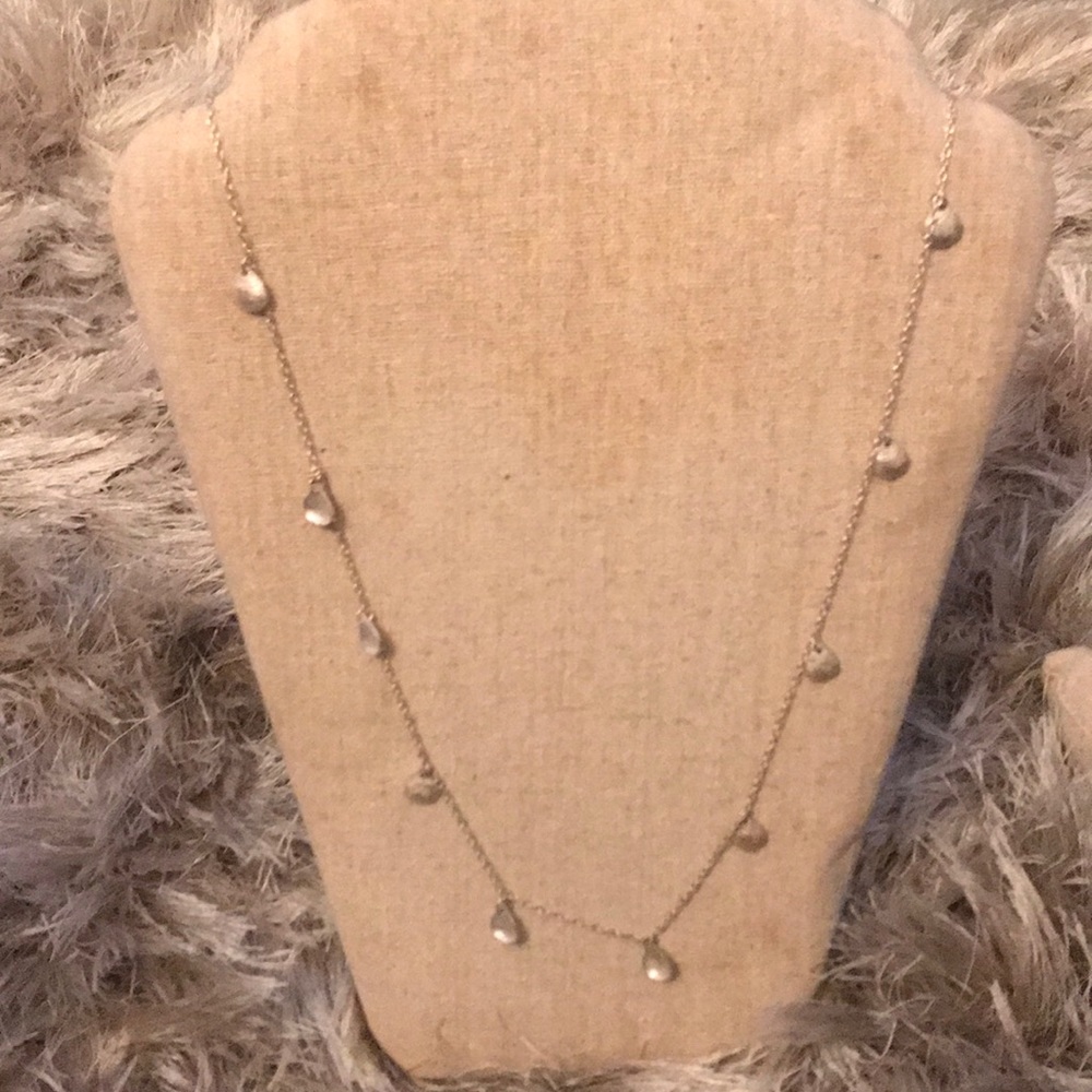 Silver long necklace